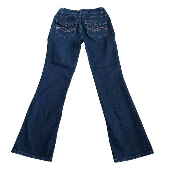 Nine West Womens West End Bootcut Jeans Size 2/25 Short Cotton Blend Dark Blue - Picture 1 of 6